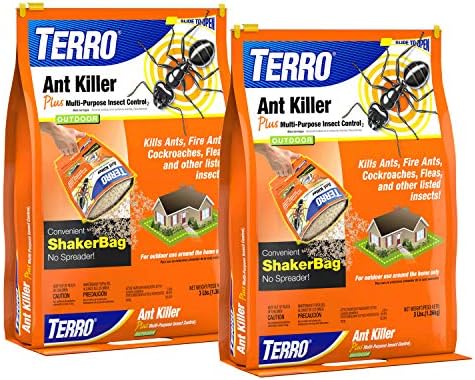 TERRO T901SR Ant Killer Plus Multi-Purpose Insect Control for Outdoors - Kills Fire Ants, Fleas, Cockroaches, and Other Crawling Insects - 2 Pack, Granule