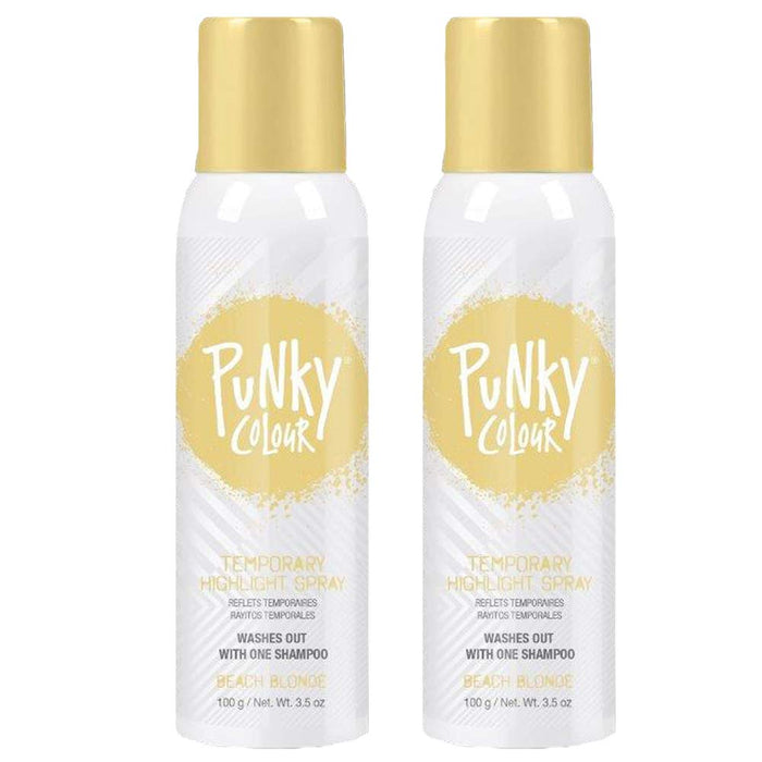 Punky Temporary Hair Highlight Spray, Beach Blonde, 3.5 oz, 2-Pack