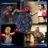 LOLBOX 2024 Music Boxing Machine, Smart Bluetooth Boxing Trainer with Boxing Gloves, Boxing Wall Mount Machine for Adults Kids,Boxing Target Workout Equipment for Home, Office, Gym (Upgrade) ﻿