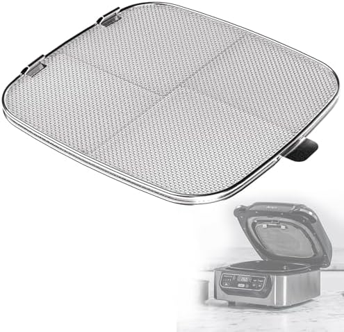 Square Stainless Steel Air Fryer Splatter Shield for Ninja Foodi AG300, AG300C,AG301C, AG302, AG400 Fryer Accessories.