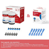 Blood Glucose Test Strips 50pcs & Lancing Devices, Only for Sinocare Safe AQ Smart Glucometer or Safe AQ Voice Glucometer