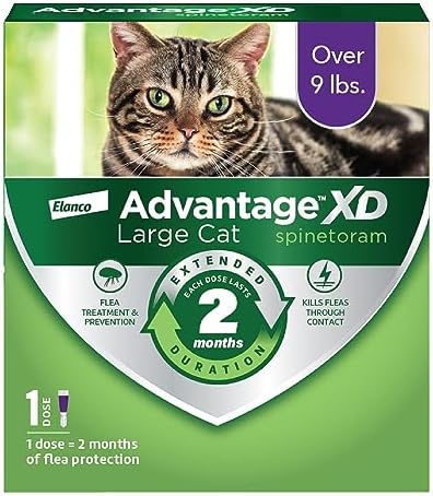 Advantage XD Large Cat Flea Prevention & Treatment For Cats over 9lbs. | 1-Topical Dose, 2-Months of Protection Per Dose