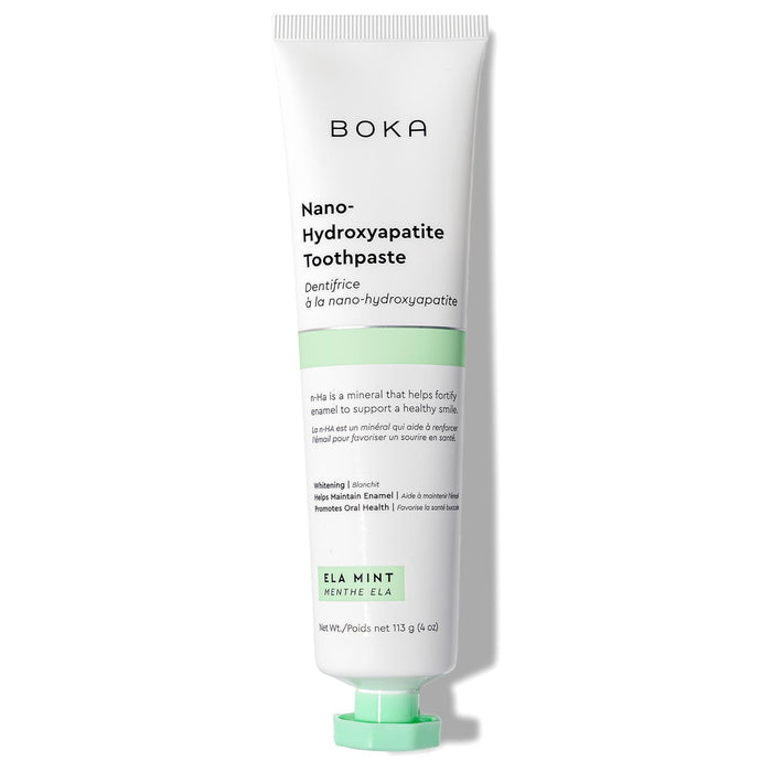 Boka Fluoride Free Toothpaste Nano Hydroxyapatite, Helps Remineralize, Appropriate for Sensitive Teeth, Whitening - for Adult, Kids Oral Care - Ela Mint Flavor, 4 Fl Oz 1Pk US Manufactured