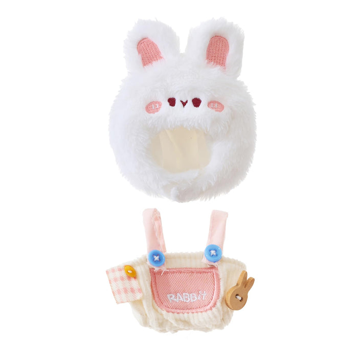 CALEMBOU Plush Doll Clothes, 4 Inches Cute Animal Series Plush Doll Clothes for Labubu, Kawaii Doll Clothes Accessories Set for Birthday Gifts (Cute Rabbit Set)