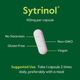 BESTVITE Sytrinol 150mg (120 Vegetarian Capsules) - Patented Blend of Natural Citrus and Palm Fruit extracts - No Stearates - Vegan - Non GMO - Gluten Free