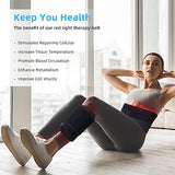 Red Light Therapy Infrared Light Therapy Heating Wrap Belt for Body Back Knee Shoulder Waist Muscle Pain Relieve Inflammation Portable 660&850nm Home Deep Therapy Large Pad Gift for Women Men