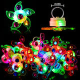 Mikulala 24 Pack LED Light Up Fidget Spinners Rings Party Favors for Kids, Halloween Party Favors Prizes Box Toys Birthday Gifts Goodie Bag Stuffers Glow in The Dark Party Supplies