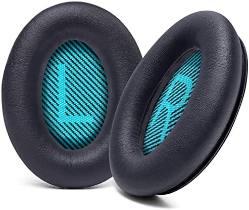 WC Wicked Cushions Premium Replacement Ear Pads for Bose Headphones - Compatible with QC15 / QC25 / QC35 & 35 ii / QC2 / AE2 / AE2i / AE2W / Soundlink - Softer Leather, Luxury Memory Foam | Black