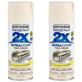 Rust-Oleum 249110 Painter's Touch 2X Ultra Cover Spray Paint, 12 oz, Gloss Ivory (Pack of 2)