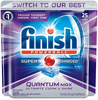 Finish Quantum Max Powerball, Dishwasher Detergent Tablets, 25 Tabs