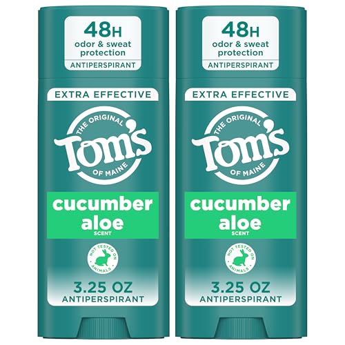 Tom’s of Maine Cucumber Aloe Antiperspirant, For Women and Men, 3.25 oz, 2-Pack