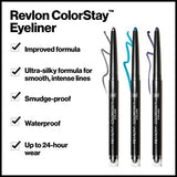 REVLON ColorStay Pencil Eyeliner Longwearing with Ultra-Fine Tip, 201 Black, 0.01 oz