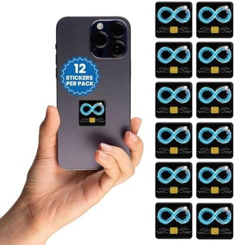 Optimal Prime Device Neutralizer Stickers - Shielding Stickers for Phones, Tablets, Laptops, and WiFi Devices | for Home and Office Protection | 12 Pack