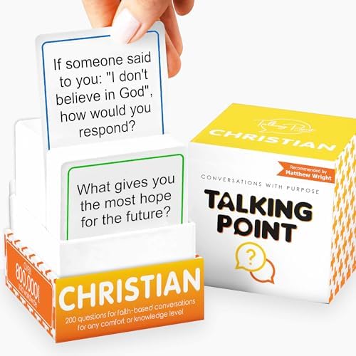 200 Conversation Cards for Christians Game - Explore Your Faith and Have Fun on Family Game Night, Bible Study or Youth Groups - Perfect for Church Groups, Couples Game Night, Easter Gifts