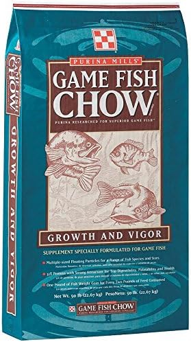 Purina | Game Fish Chow - Floating Diet for Pond Fish | 50 Pound (50 lb.) Bag
