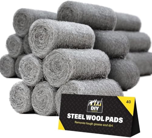 40Pack Steel Wool for Mice Control | Wire Wool Mice Grade for Cleaning & Closing Small Holes Fine Wire Wool Rats Roll | Wire Wool for Wood Wire Wool for Metal Fine Steel Wool Rodent Control (40)