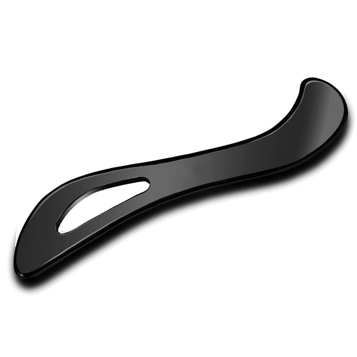 BYYDDIY All Black S Shape Stainless Steel Gua Sha Muscle Scraper Tool,Scar Tissue Tool,Physical Therapy Tools,Muscle Scraping Tool,Guasha Massage Scraper,IASTM Tools