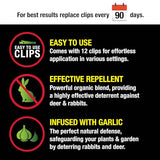 The Giant Destroyer Garlic Repellent Clips for Deer & Rabbit (24 Clips)