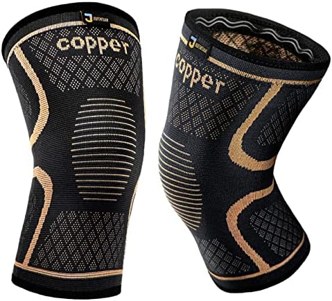 Copper Knee Braces for Men and Women (2 pack) -Knee Supports Copper Compression Knee Sleeve for Knee Pain, Arthritis, Sports and Recovery Support (3X-Large)