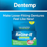 DENTEMP Denture Reline Kit - Advanced Formula Reline It Denture Reliner - Denture Kit to Refit and Tighten Dentures for Both Upper & Lower Denture