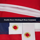 American Flags for Outside 3x5, Heavy Duty American Flag with Embroidered Stars, Thicken Nylon US Flag with Sewn Stripes Brass Grommets US Flags 3x5 Outdoor Made in USA High Wind All Weather Flags