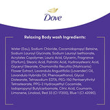 Dove Body Wash for Softer and Smoother Skin After Just One Use Lavender Oil and Chamomile Stress Relieving and Calming 22 oz, 4 Count