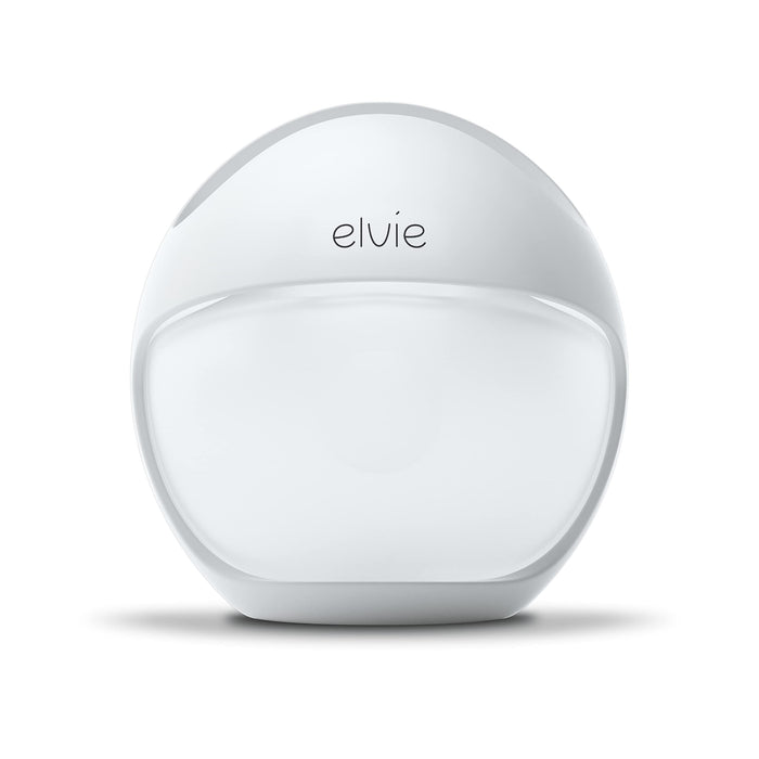 Elvie Curve Manual Wearable Breast Pump | Hands-Free, Kick-Proof, Portable Silicone Pump That Can Be Worn in-Bra for Gentle, Natural Milk Expression | Breast Feeding Essentials White