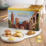 Matilde Vicenzi Verona Gift Tin - Assortment of Italian Pastries and Cookies for Corporate, Birthday, Mother's Day, Get Well and Other Special Occasions - Individually Wrapped Trays - 32 oz (907g)