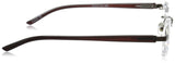 Foster Grant mens Rick Glasses Reading Glasses,( Brown/Transparent, 2.00 x)