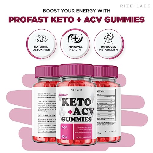 (2 Pack) ProFast Keto Gummies - Pro Fast Keto ACV Gummies Advanced Weight Loss Pro Fast Keto Gummies with Apple Cider Vinegar Supplement Belly Fat Extra Strength (120 Gummies)