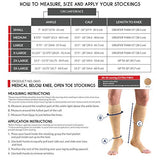 Truform 30-40 mmHg Compression Stockings for Men and Women, Knee High Length, Open Toe, Beige, Medium