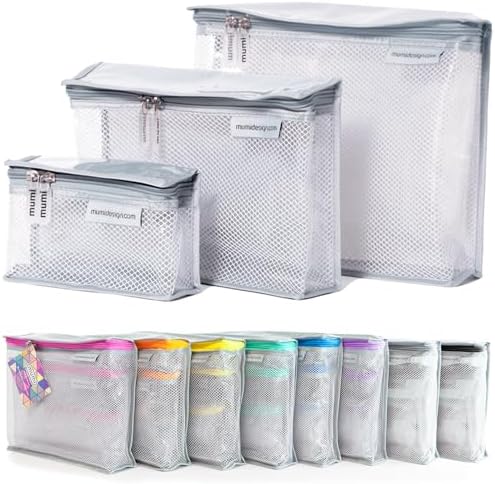 MUMI Travel Toiletry Bag Set 3 Water-Resistant Bags for Toiletries, Makeup, Shaving Essentials, Portable Organizer for Men & Women, Perfect for Travel Essentials