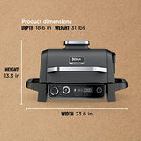 Ninja OG701 7-in-1 Outdoor Electric Grill & Smoker - Grill, BBQ, Air Fry, Bake, Roast, Dehydrate & Broil - Uses Woodfire Pellets - Portable & Weather Resistant