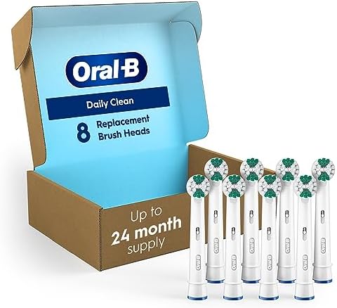 Oral-B Daily Clean Replacement Brush Heads for an Oral-B Electric Toothbrush, Pack of 8