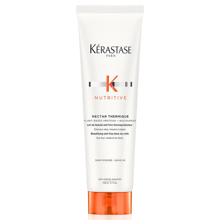 KERASTASE Nutritive Heat Protecting Cream | Nourish and Smooth Frizz | Instant Softness & Shine After Blow Dry or Heat Styling | For Medium to Thick Dry Hair | Nectar Thermique | 5.1 Fl Oz