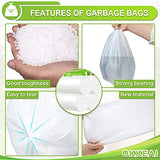 OKKEAI 4-5 Gallon Trash Bags Small Garbage Bags Bathroom Trash Can Bags150 Counts Wastebasket Liners for Office Kitchen,White,Fits 15-20 Liter Bins