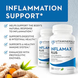 Vitaminerals® 121+ Inflamax® Plus | Healthy Inflammation Management | Quercetin | Proteolytic Enzymes | Ginger | Turmeric | Veggie caps