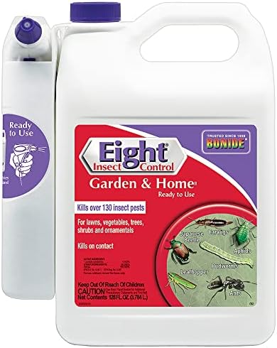 Bonide Eight Insect Control Garden & Home, 128 oz Ready-to-Use with Sprayer, Insecticide for Outdoors, Kills Beetles, Aphids, Ants