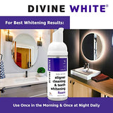 Divine White Dual-Action Stain Removal Aligner/Retainer Cleaner and Teeth Whitening Foam- Hydrogen Peroxide-Good for Invisalign, ClearCorrect, SmileDirectClub, Byte -Oral Care-Foam Toothpaste, 4-Pack