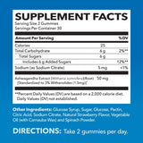 Ashwagandha Gummies Supplement Designed to Calm & Relax | Herbal Mood Adrenal Support | Ashwagandha Gummies for Women and Men | Non-GMO and Gluten-Free Supplement | 60 Vegan Strawberry Gummies