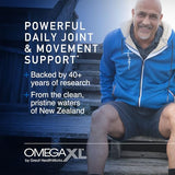 OMEGAXL Joint Support Supplement, for Relief - Natural Muscle Support, Green Lipped Mussel Oil, Soft Gel Pills, Drug-Free, 60 Count