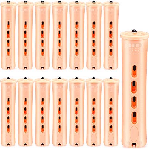 WILLBOND 60 Pcs Perm Rods for Long Hair Plastic Curl Rods Cold Wave Irons Curling Roller for Hair Styling Hairdressing Tools(0.78 Inch,Light Yellow)