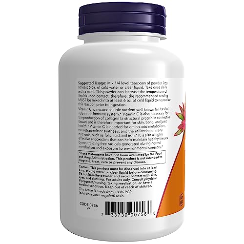 NOW Supplements, Magnesium Ascorbate Powder, Buffered, Antioxidant Protection*, 8-Ounce