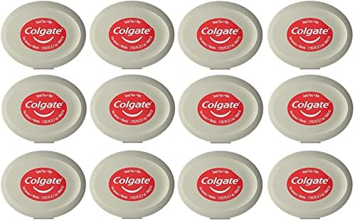 Colgate Total Dental Floss, Mint Flavor, Small Travel Size 3 Yards (2.7 Meters) - Pack of 12