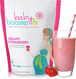 Baby Booster Creamy Strawberry Prenatal Vitamin Supplement and Protein Shake, Caffeine Free, All Natural, Vegetarian DHA, High Protein, Methyl Folate, B Vitamins, Great for Morning Sickness, 1 lb