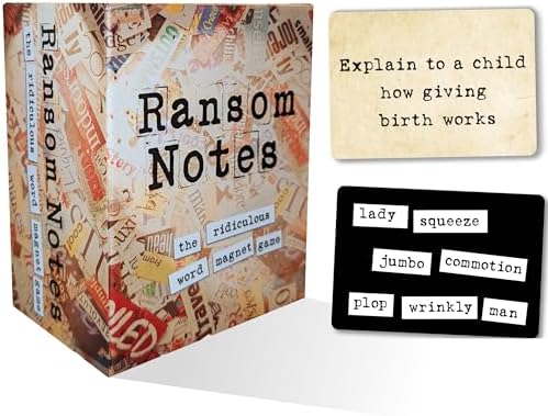 Ransom Notes - The Ridiculous Word Magnet Party Game, 3+ Players
