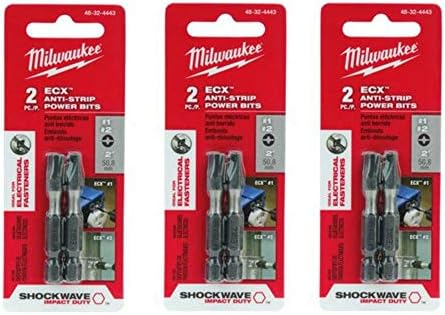 MILWAUKEE ELEC TOOL 48-32-4443 2" Ecx PWR Bit Combo pack of 3