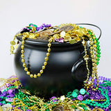 GiftExpress 8" Black Cauldron Kettle, St Patrick's Cauldron Pot of Gold, Cauldron Halloween Decor