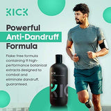 KICK Mens Shampoo - Sulfate Free Shampoo - Peppermint and Tea Tree Oil Shampoo - Anti Hair Loss Shampoo - Dry Scalp Shampoo for Thinning Hair - Natural Anti Dandruff Shampoo for Men - 509 ml - 17oz