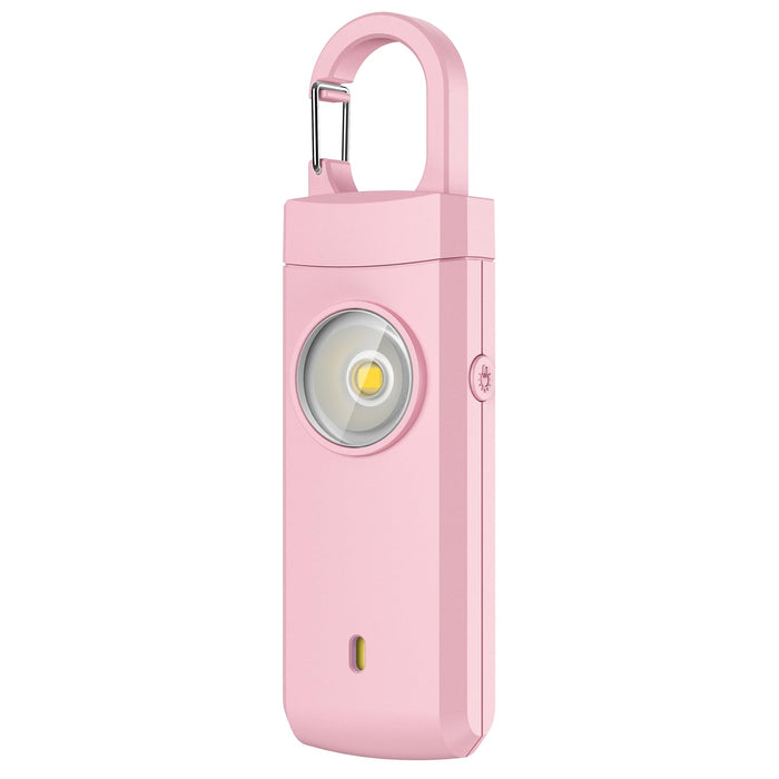 ANKOSHUN Rechargeable Personal Alarm for Women - Christmas Birthday Gifts for Women, Daughter, College Student, Teen Girl, Elders, Kids, Siren Alarm, USB Charging, Pink